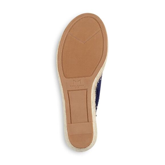 NWT MARC FISHER Womens Blue 1-1/2" Platform Angelina Wedge Slip On Shoes 7 M - Picture 4 of 5